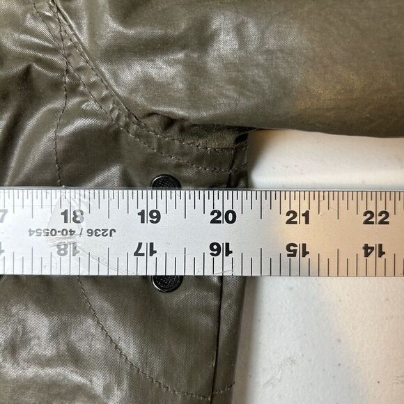 SAM. NYC green parka with real fur Sz M - Picture 5 of 6